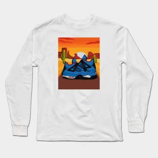 Retro4 blue in twilight Long Sleeve T-Shirt